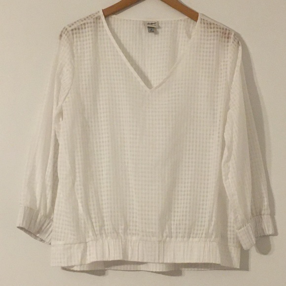 a new day Tops - NWOT A NEW DAY Gingham White Top M